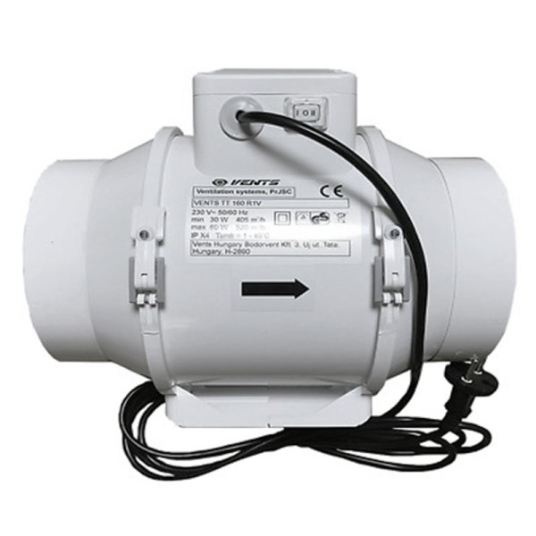 Extracteur d'air TT 150mm switch 2 vitesses 405 et 520m3/h