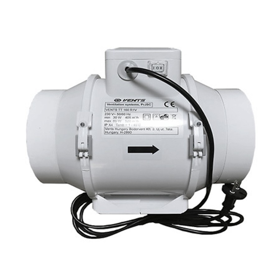 Extracteur d'air TT 150mm switch 2 vitesses 405 et 520m3/h