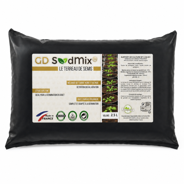 GD SeedMix - Terreau Semis 100% organique - GUANO DIFFUSION - 2.5L