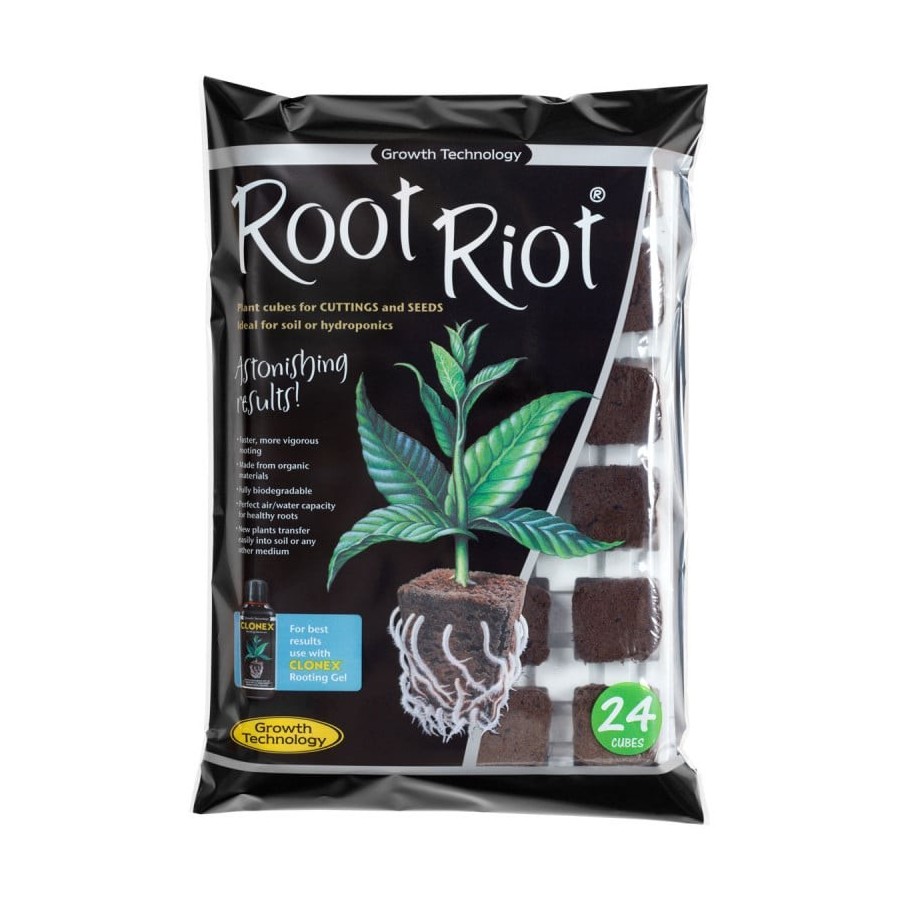 Root Riot Plateau 24 éponges bouturage
