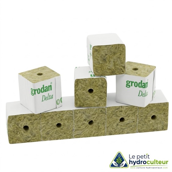7 cubes de laine de roche 4 x 4cm pour semis/boutures