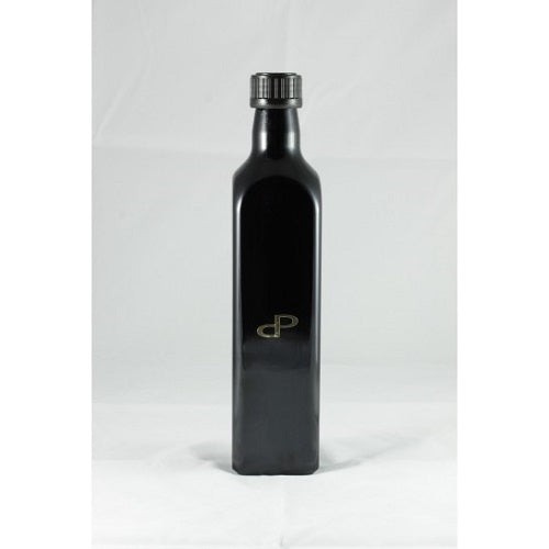 Bouteille PURPLE POT 500 ml sombre à bouchon noir, vue de face